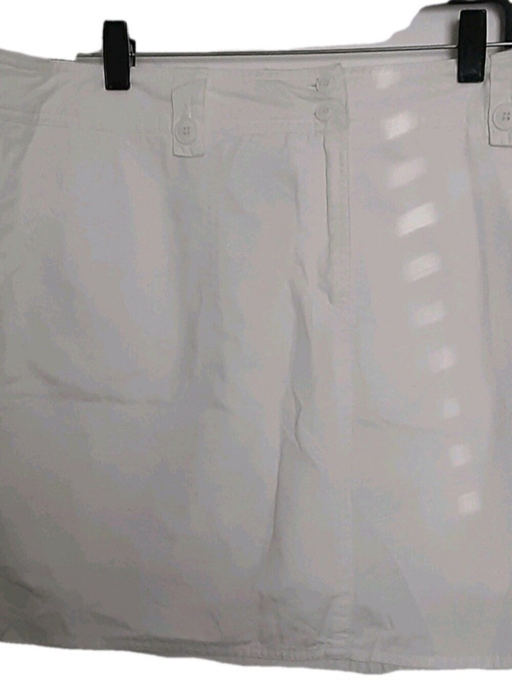 NEW YORK & COMPANY White Cotton Skirt - Clean Classic